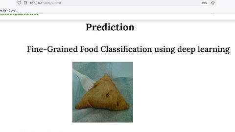 Fine-Grained Food Classification using Deep Learning | Python Final Year IEEE Project