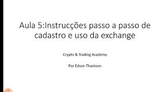 #8 - Cadastro e introdução a exchange de criptomoedas