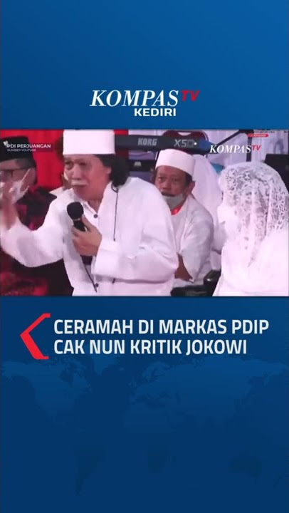 Cak Nun Kritik Jokowi Saat Diundang Megawati Ceramah di Markas PDIP