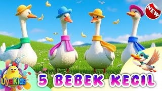 LIMA BEBEK KECIL BERMAIN LUCU DAN IMUT - LAGU ANAK INDONESIA POPULER | UyaKids