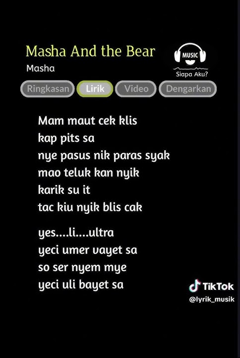 lirik lagu Masha And The Bear #Fypppppppppppppppppppp#