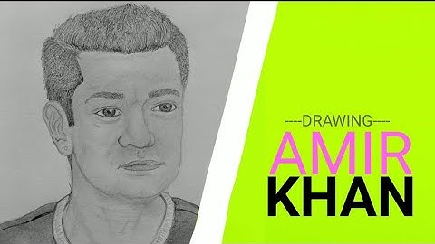 Realistic drawing of Amir Khan | Timelapse video