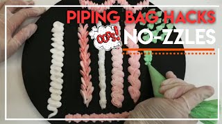 Make your own Piping Tips with Piping Bags  Piping Hacks | Piping with out nozzles