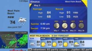 Weatherscan for West Palm Beach, FL 5/3/14 @ 7:13pm