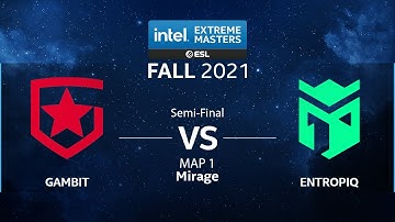 CS:GO - Gambit vs. Entropiq [Mirage] Map 1 - IEM Fall 2021 - Semi-Final - CIS