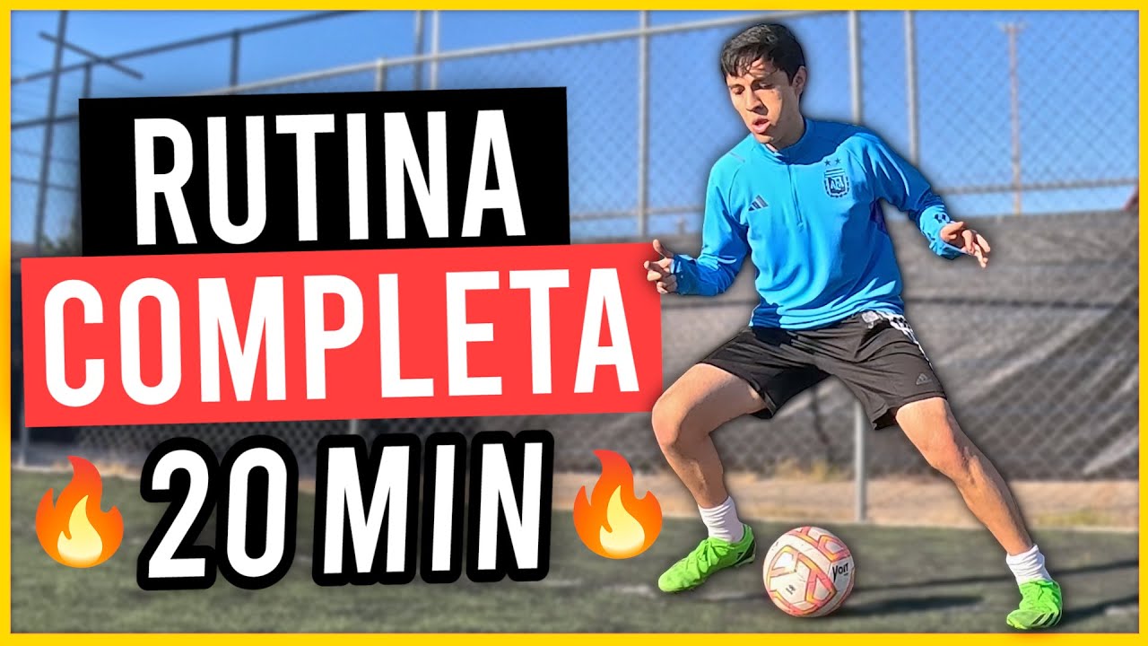 ⚽ MEJORA tu RESISTENCIA y TÉCNICA INDIVIDUAL - RUTINA de ENTRENAMIENTO  COMPLETA (20min) para FÚTBOL 