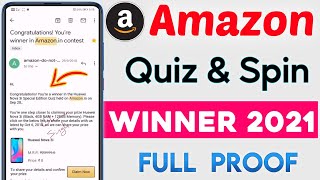 Amazon All Contest Winner 2021 With Reality Check? Amazon Today Quiz Answer || Amazon Spin & Win