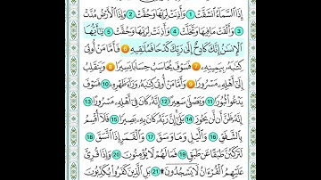 سورة الانشقاق من 6 الى 9 مكررة