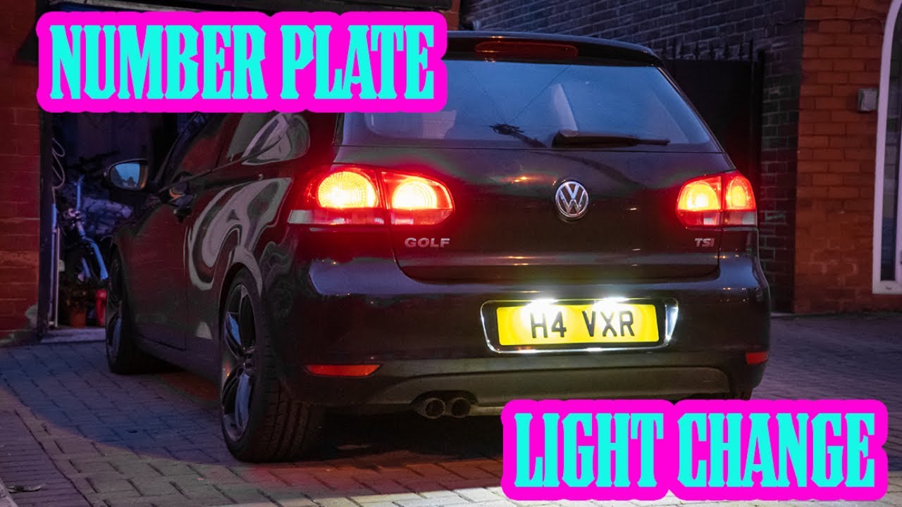 vw number plate light