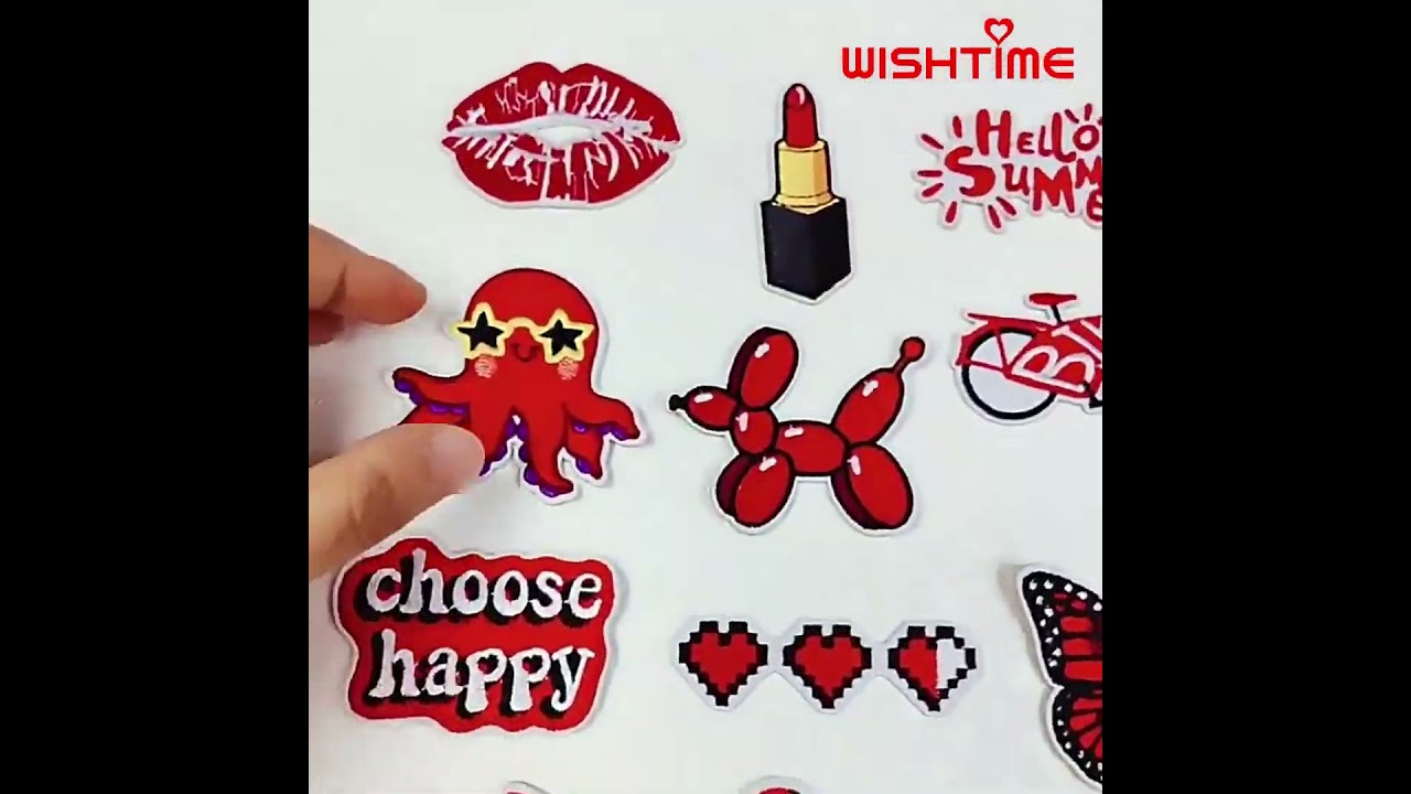 WISHTIME Lips High Heels Patches Trendy Personality Girl Series Embroidery Patch 