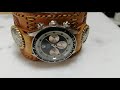 ロレックス の時計のバックルを栃木レザーで製作してみました。　ROLEX　栃木レザー　ハンドメイド　Leather carving watches Handmade