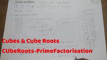 CubeRoots-Primefactorisation-Cubes&CubeRoots-8th class-ncert