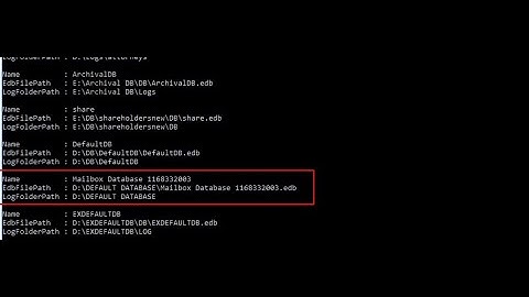 Changing Default Mailbox Database Path in Exchange Server 2016