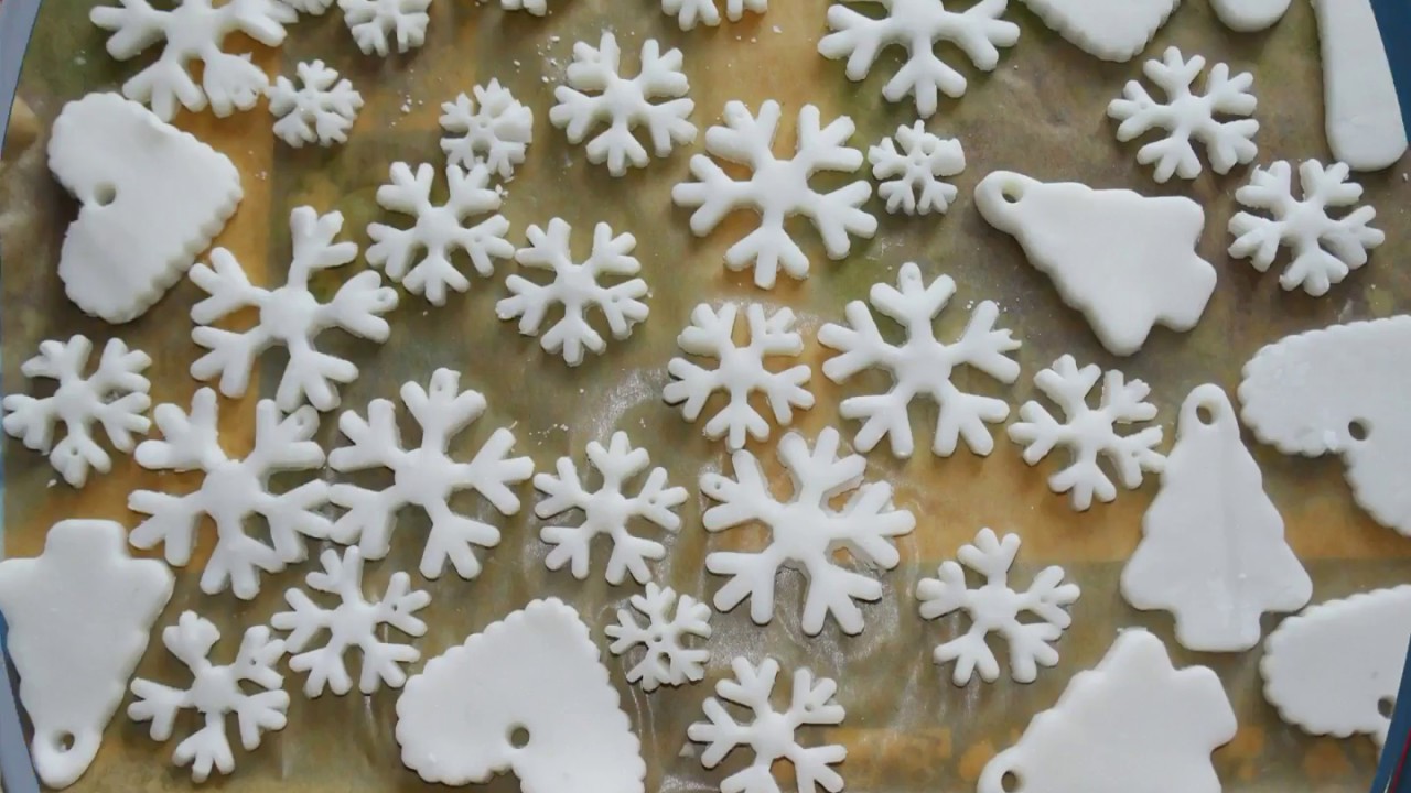 Szódabikarbóna dísz készítése,Karácsonyfadísz szódabikarbónából