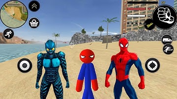 Süper Kahraman Çöp Adam Oyunu - Best Flying Spider Stickman Rope Hero 2022 #9 - Android Gameplay