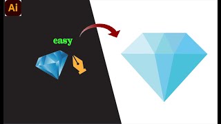 How To Draw A Simple Flat Diamond Icon| in Adobe Illustrator cc 2020