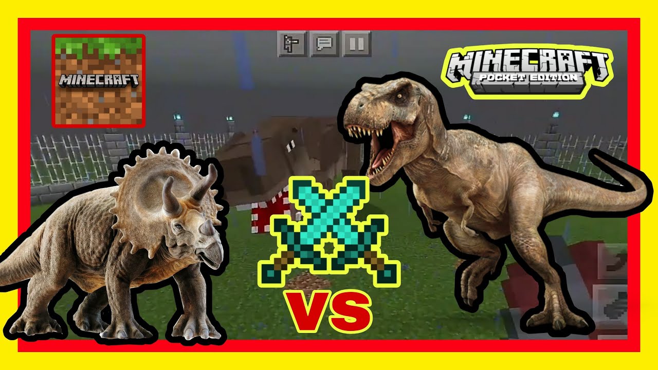🔴🔵 Triceratops vs Tiranosaurio Rex | Peleas de Dinosaurios en Minecraft