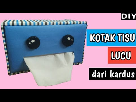 cara-membuat-kotak-tisu-dari-kardus|-diy-kardus-bekas