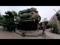 Huge Lion's head greets you NAMBA YASAKA SHRINE 難波八坂神社 Osaka popular touring spot insta360 oneR