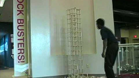 Tower of KEVA Planks Collapses