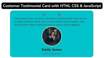 How to Make Responsive Testimonial Card With HTML CSS And JavsScript
