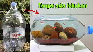 Cara membuat aquarium sendiri dari galon bekas . part 1