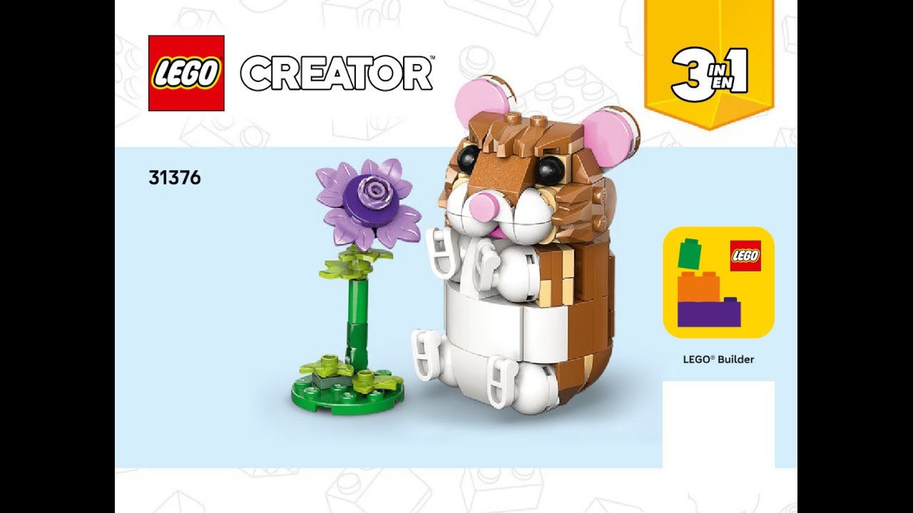 クラゲさま専用 Cute Hamster with a Flower 31376 | Creator 3-in-1