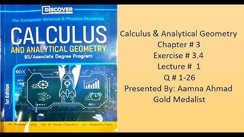 Calculus & Analytical Geometry ||| Ex # 3.4 ||| L # 1 ||| Q # 1-26 ||| Continuity & Discontinuity
