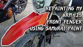 HOW TO PAINT USING SAMURAI PAINT - STEP BY STEP - HONDA XRM 125