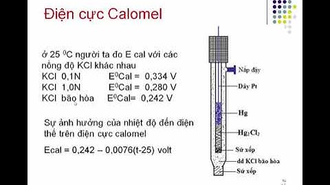 Thế của các loại điện cực so sánh