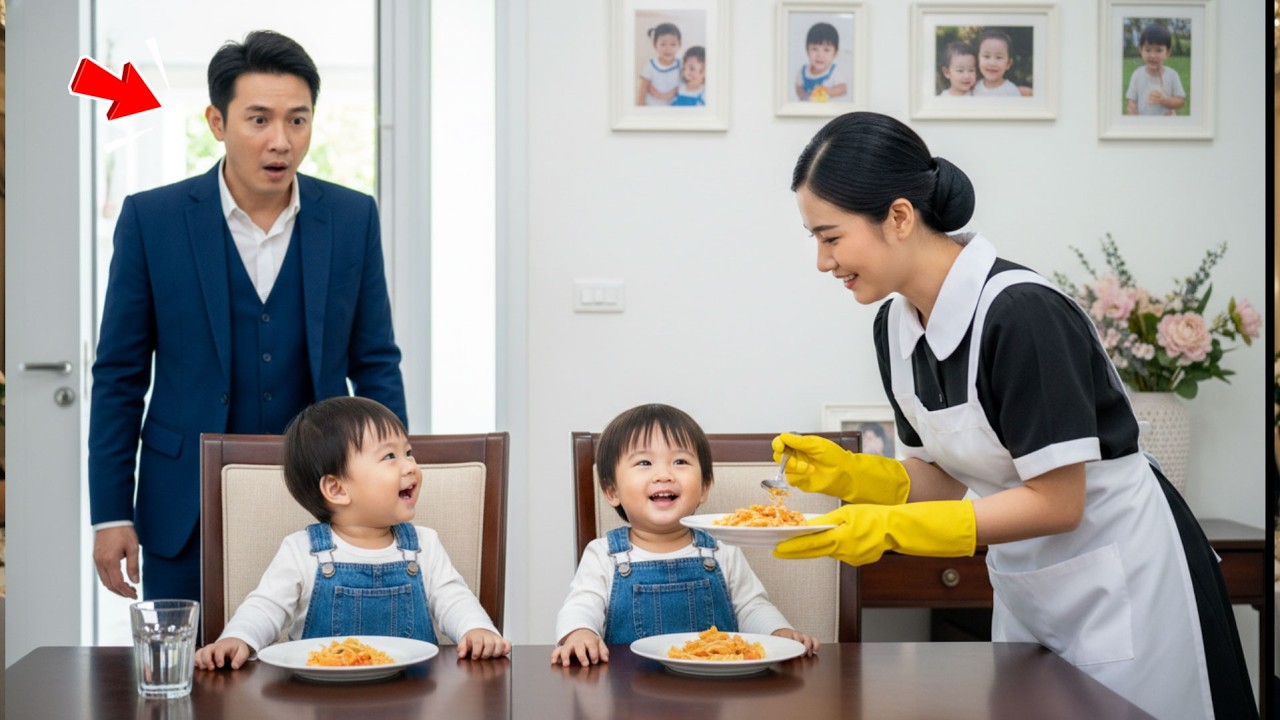 🌟มหาเศรษฐีแกล้งทำเป็นเดินทาง แต่แอบกลับมาและพบสิ่งที่พี่เลี้ยงทำกับลูกของเขา🔔📢