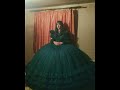 Green ball gown crossdressing mtf