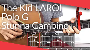 NOT SOBER (The Kid LAROI, Polo G, Stunna Gambino) Guitar Tutorial | Tab, Chords