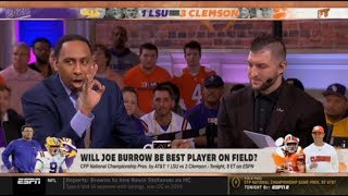 Stephen A. PRAISES Joe Burrow be best player on field, without doubt best season in College history