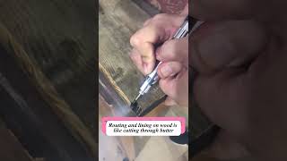 [Jinlida] Oddly Satisfying Wood Routing with Micro Die Grinder! #diytips
