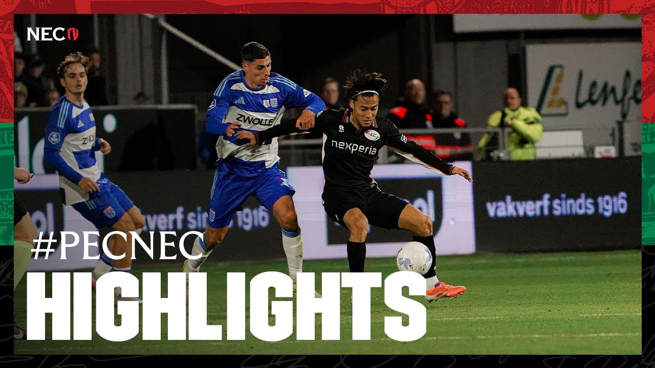 Derde gelijkspel op rij voor N.E.C. in Zwolle | Highlights #PECNEC
