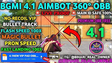 BGMI 4.1 AIMBOT OBB | BGMI 4.1 NO RECOIL CONFIG | BGMI NO RECOIL CONFIG 4.1 [100% Safe No Ban ]