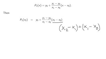 ch2 3: polynomial interpolation, Newton