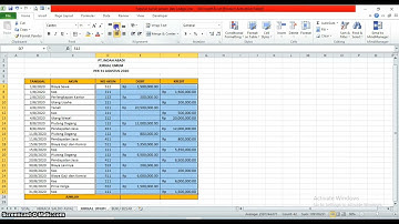 Tutorial membuat transaksi Jurnal Umum dan Buku Besar menggunakan Ms. Excel