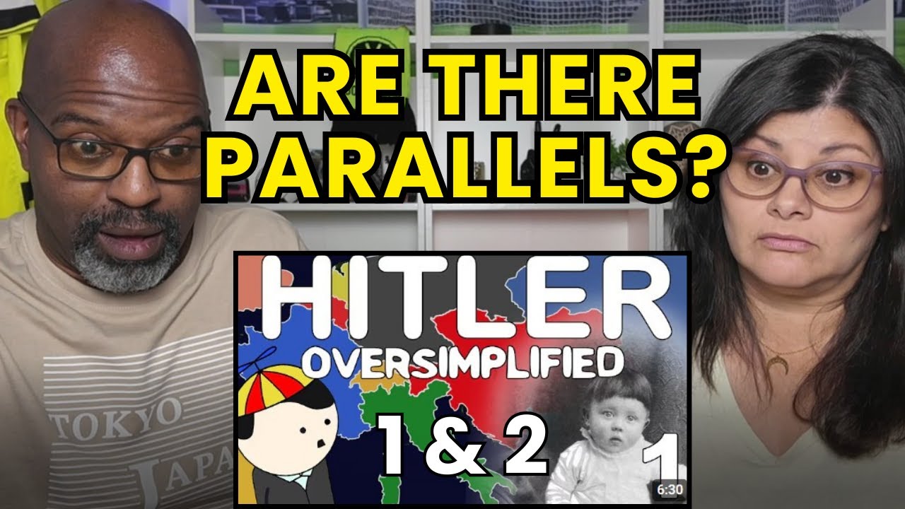 Americans React to Hitler -OverSimplified Part 1 & 2 | Shocking Parallels?!