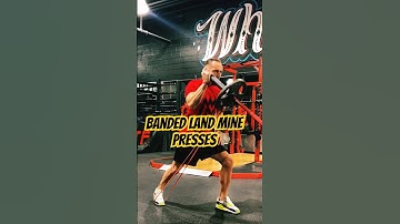 Banded Landmine Single Arm Split Stance Presses