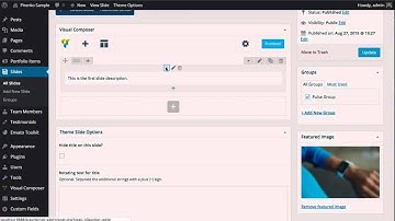 Pulse WordPress Theme - Managing Slides