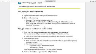 Linking Blackboard Grades with MyLab Math