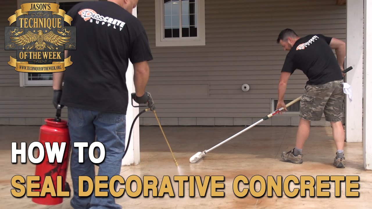 How To Seal Stamped Concrete - YouTube