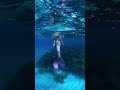 A real mermaid sits at the oceans surface… #mermaid #beach #ocean #bahamas #travel #underthesea #h2o