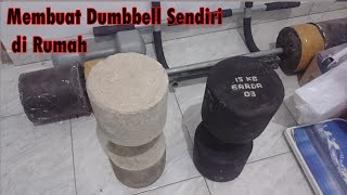 How to make concrete dumbbels