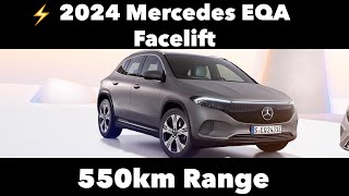 ⚡️2024 Mercedes EQA Facelift Details With 550km WLTP Range