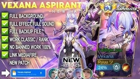 Script Skin Vexana Aspirant - Twillight Star No Password | Full Effect Voice | Patch Terbaru