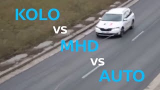 Kolo vs auto vs MHD v Plzni