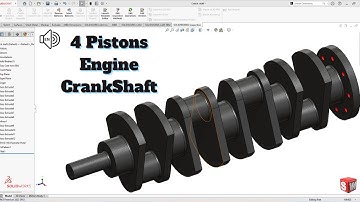 4 Cylinders Engine CrankShaft SolidWorks Tutorial!